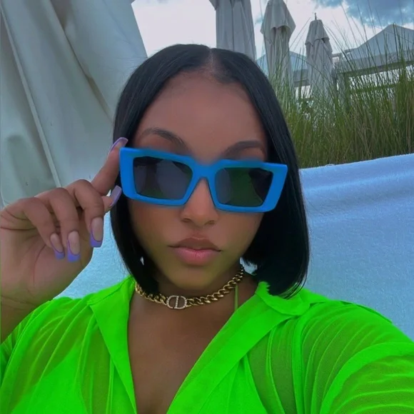 Off-White Savannah Sunglasses in Blue/Brown - Picture 4 of 4